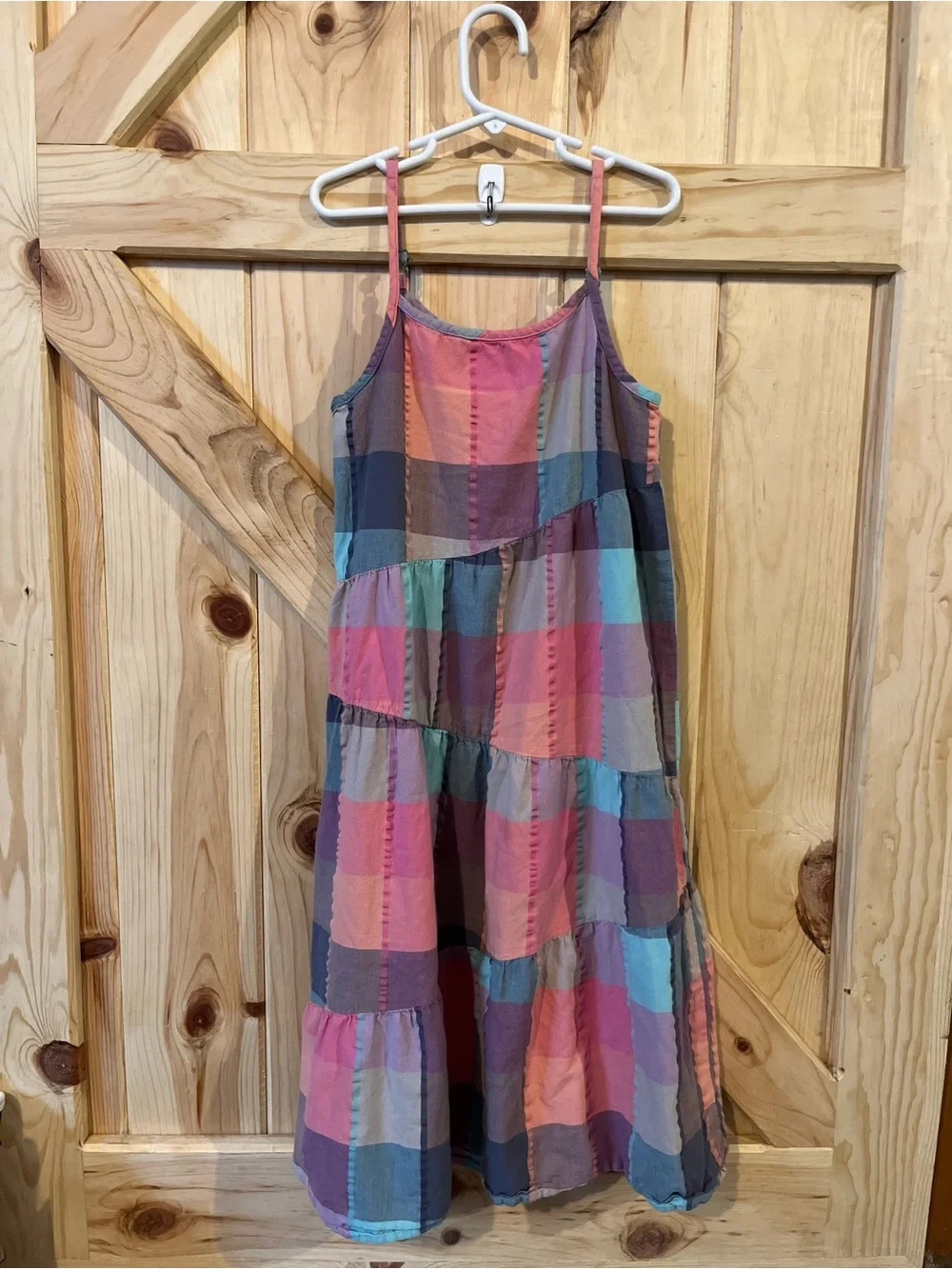 SO Multicolored Cotton Maxi Dress Adjustable Straps